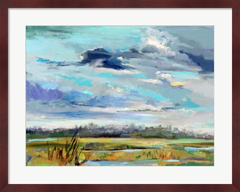 Framed Marsh Skies Print