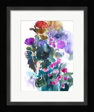 Framed Flowers and Insects Two Print