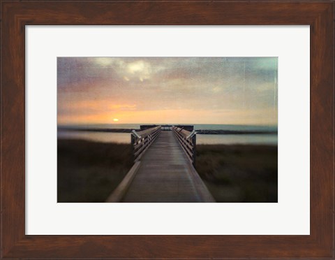 Framed Sunset Pier Print