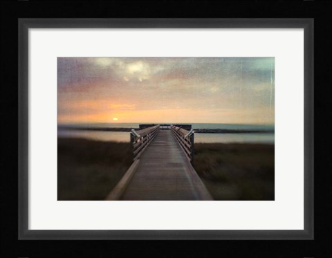 Framed Sunset Pier Print