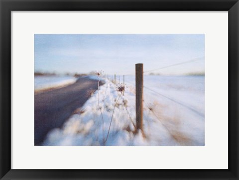 Framed Walking on the Edge of Winter Print