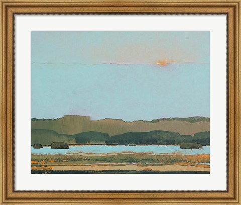 Framed West of the River Print