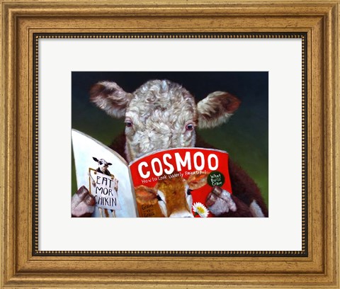 Framed Cow Tips Print