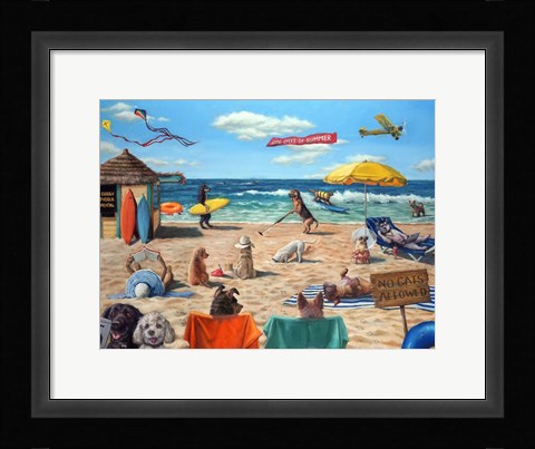 Framed Dog Beach Print