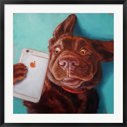 Framed Dog Selfie Print
