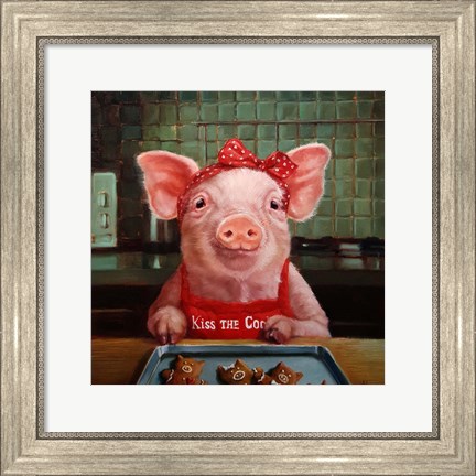 Framed Gingerbread Pigs Print