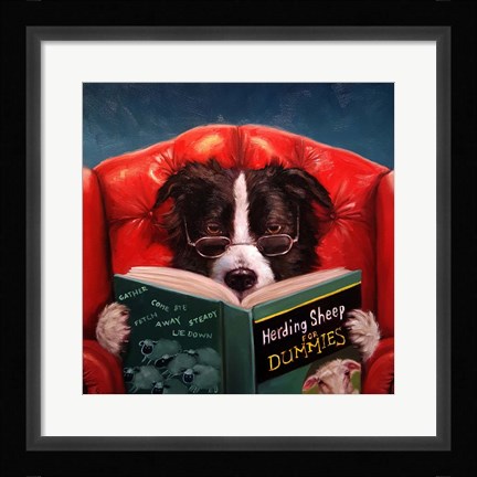 Framed Herding Sheep Print