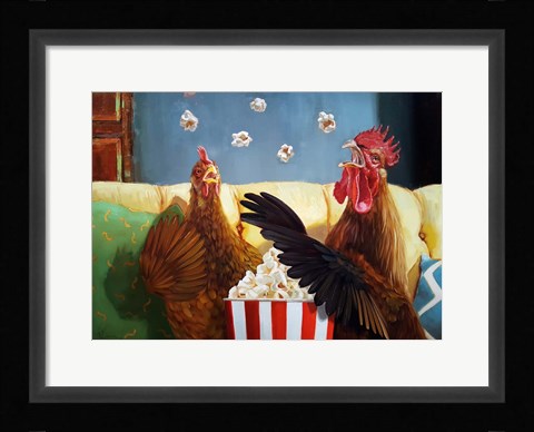 Framed Popcorn Chickens Print