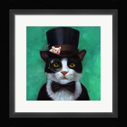 Framed Tuxedo Cat Print
