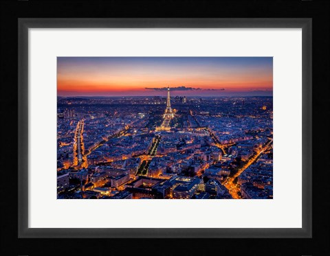 Framed City Lights Print