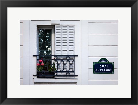 Framed Quai d&#39;Orleans Print