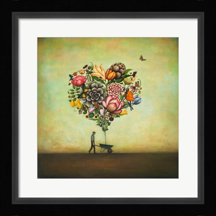 Framed Big Heart Botany Print