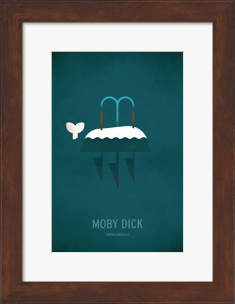 Framed Moby Dick Minimal Print