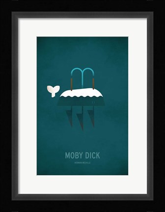 Framed Moby Dick Minimal Print
