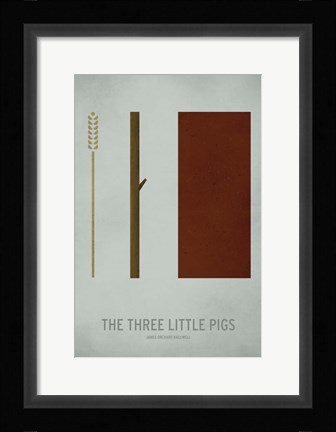 Framed Three Little Pigs Print