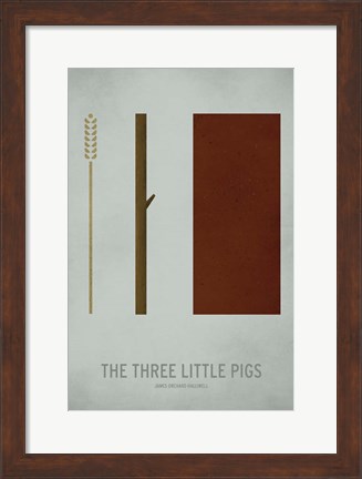 Framed Three Little Pigs Print