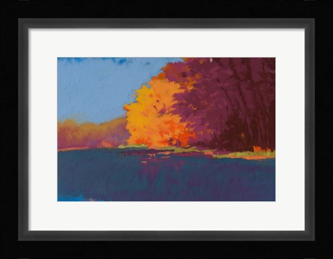 Framed River Bank Print