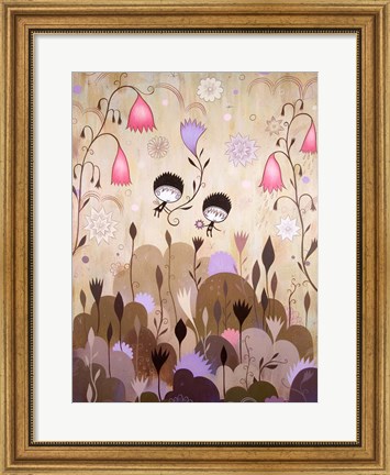 Framed Garden of Sleeping Flowers I Print