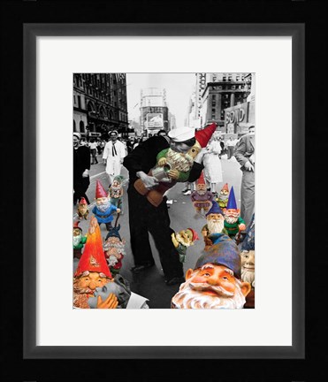 Framed Garden Gnomes - VJ Day Print