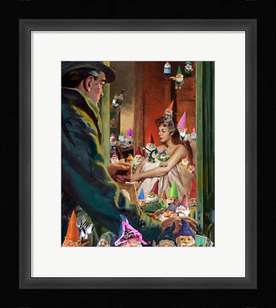 Framed Gnome Alone Print