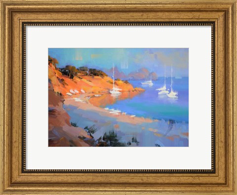 Framed Evening Boats Print
