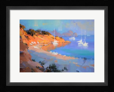 Framed Evening Boats Print