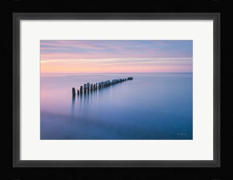 Framed Lake Superior Old Pier IV Print