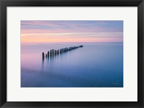 Framed Lake Superior Old Pier IV Print