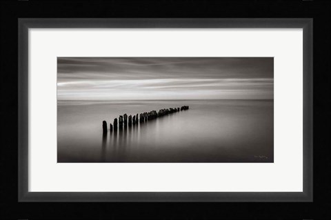 Framed Lake Superior Old Pier III Print