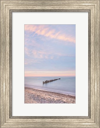 Framed Lake Superior Old Pier I Print