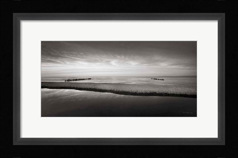 Framed Lake Superior Beach IV BW Print