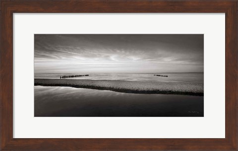 Framed Lake Superior Beach IV BW Print