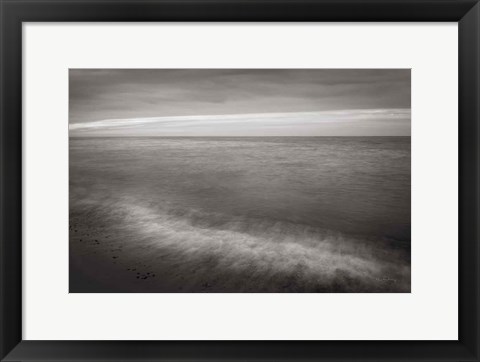 Framed Lake Superior Beach I BW Print