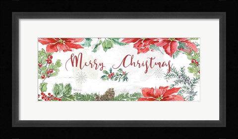 Framed Farmhouse Holidays Merry Christmas Print