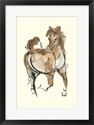 Framed Sketchy Horse V Print