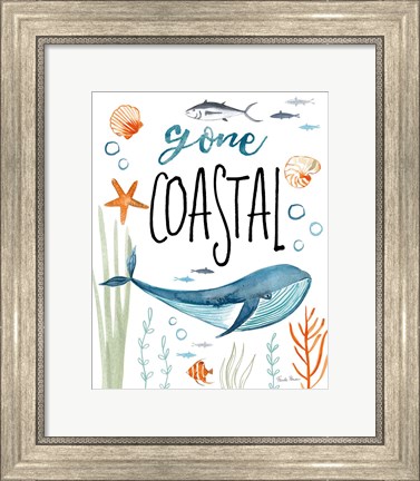 Framed Whale Tale I Gone Coastal Print