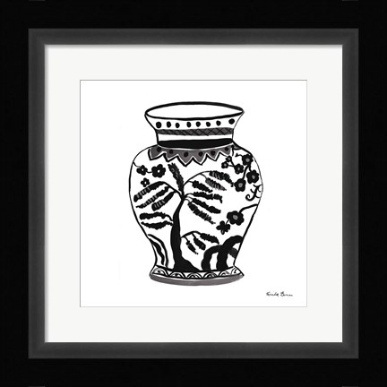 Framed Chinoiserie IV Black Print