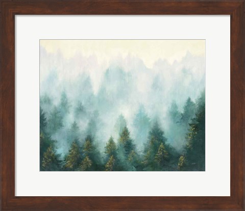 Framed Misty Forest Print