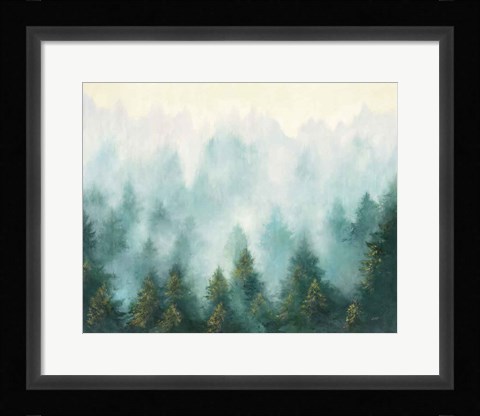 Framed Misty Forest Print