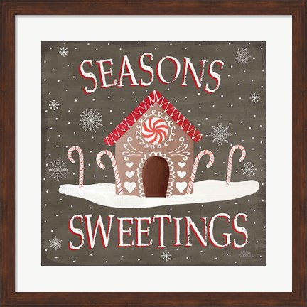 Framed Christmas Cheer VII Seasons Sweetings Print