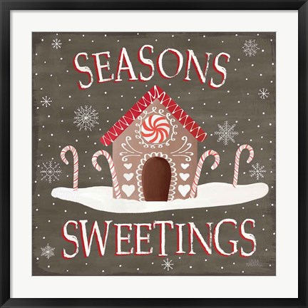 Framed Christmas Cheer VII Seasons Sweetings Print