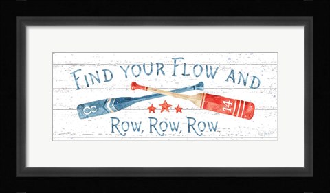 Framed Nautical Life II Red Shiplap Print