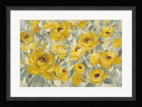 Framed Yellow Roses Print
