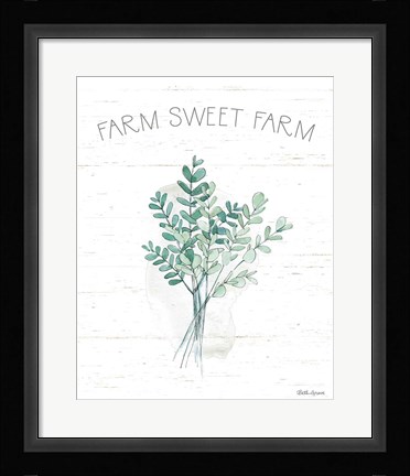 Framed Farmhouse Cotton V Print