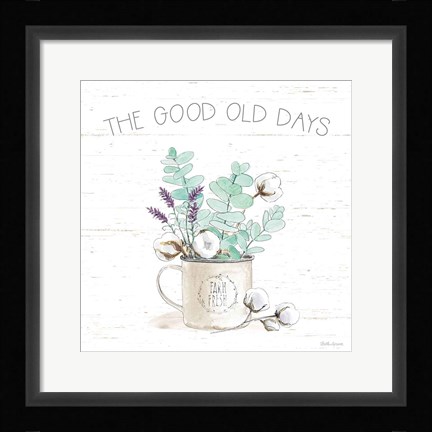 Framed Farmhouse Cotton III Print