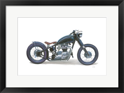 Framed Lets Roll I White Print