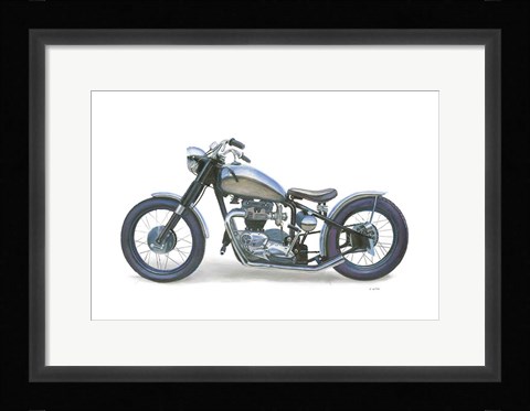 Framed Lets Roll II White Print