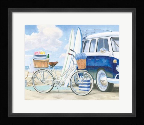 Framed Beach Time I Crop Print