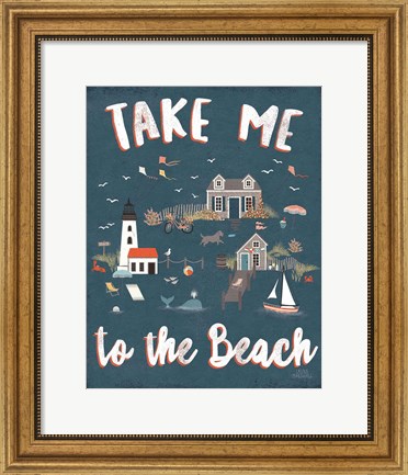 Framed Seaside Village VI Print