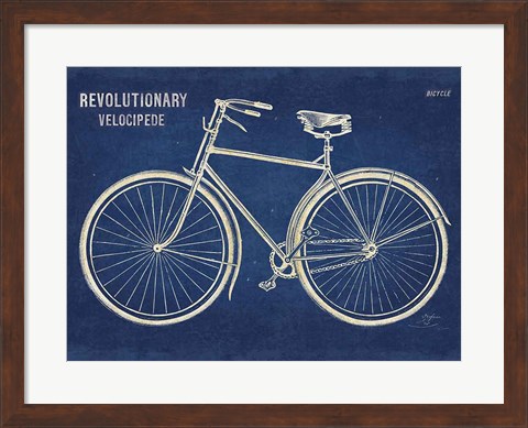 Framed Blueprint Bicycle v2 Print